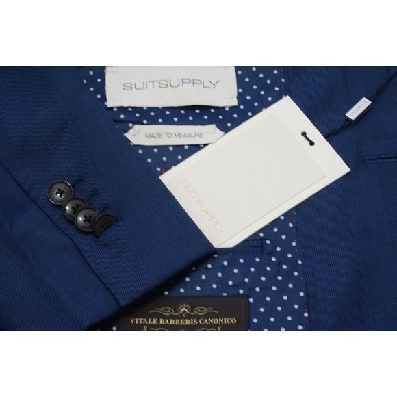 SuitSupply Lazio Blue Plaid 100% Wool Sport Coat Jacket Sz 32 BRAND NEW W TAGS